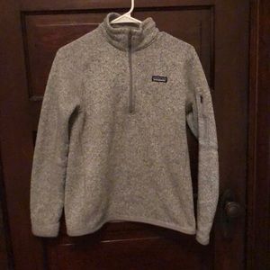 Grey Patagonia quarter zip fleece